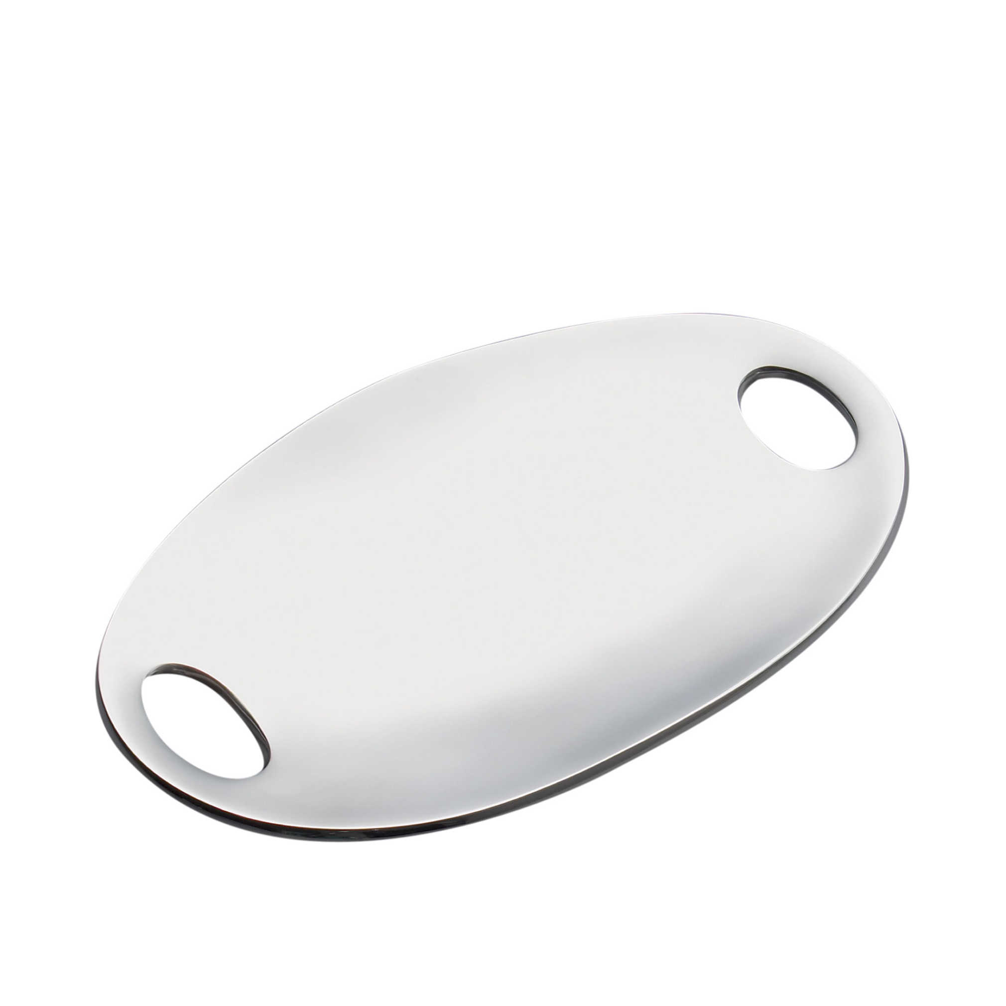Alloy Pebble Handled Tray - 14"