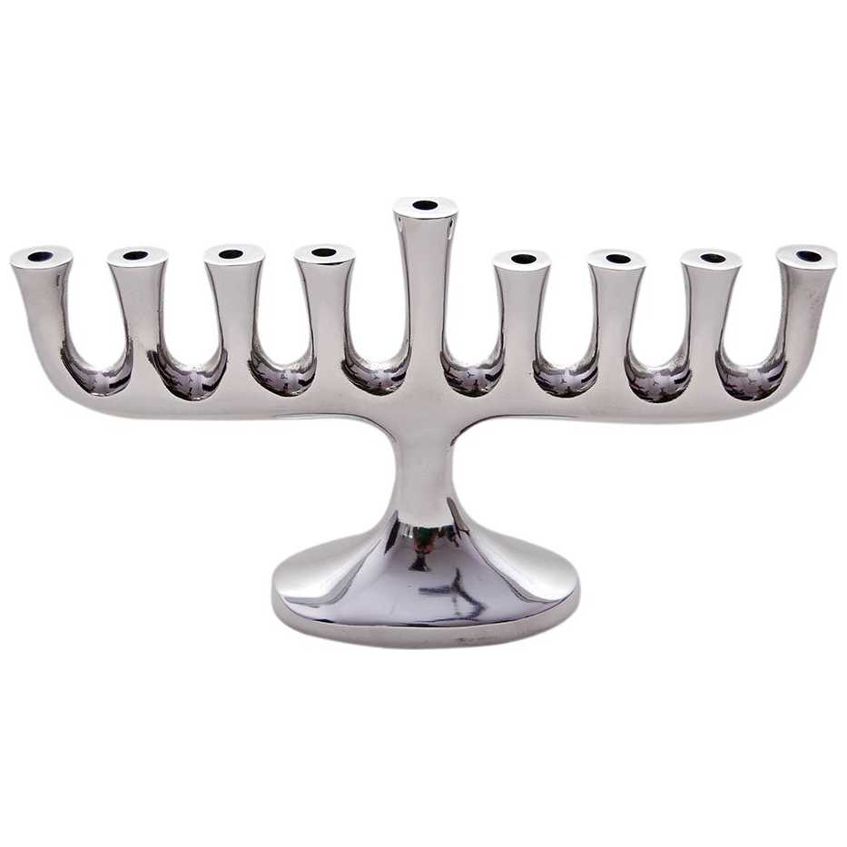 Aluminum Sleek Modern Menorah -Perfect For Hanukkah