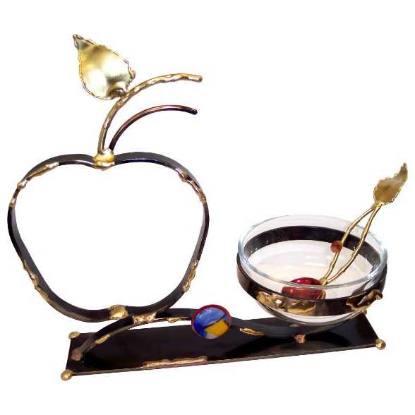 Brass Honey Dish By Gary Rosenthal -Perfect For Rosh Hashanah