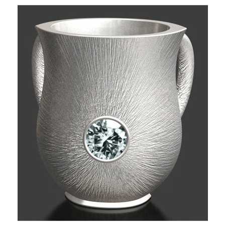 Brushed Silver Washing Cup