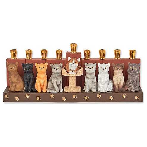 Cats Menorah -Perfect For Hanukkah