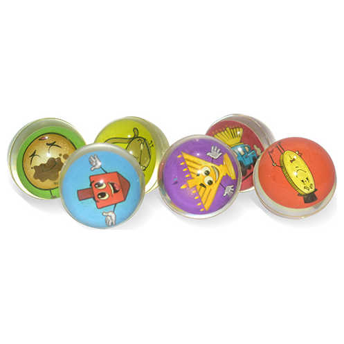 Chanukah Bouncy Balls - Pack Of 6 Balls -Perfect For Hanukkah