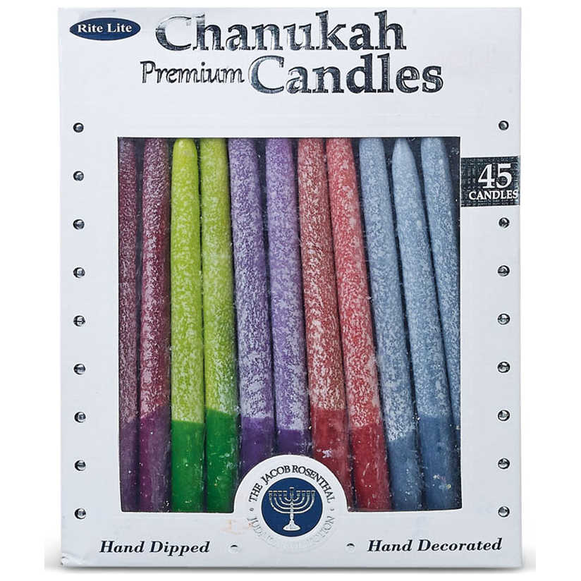 Colorful Frosted Handmade Hanukkah Candles -Perfect For Hanukkah