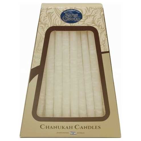 Deluxe Handcrafted Hanukkah Candles - White -Perfect For Hanukkah