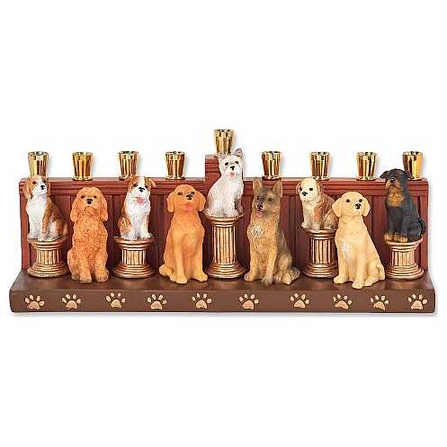 Dog Menorah -Perfect For Hanukkah