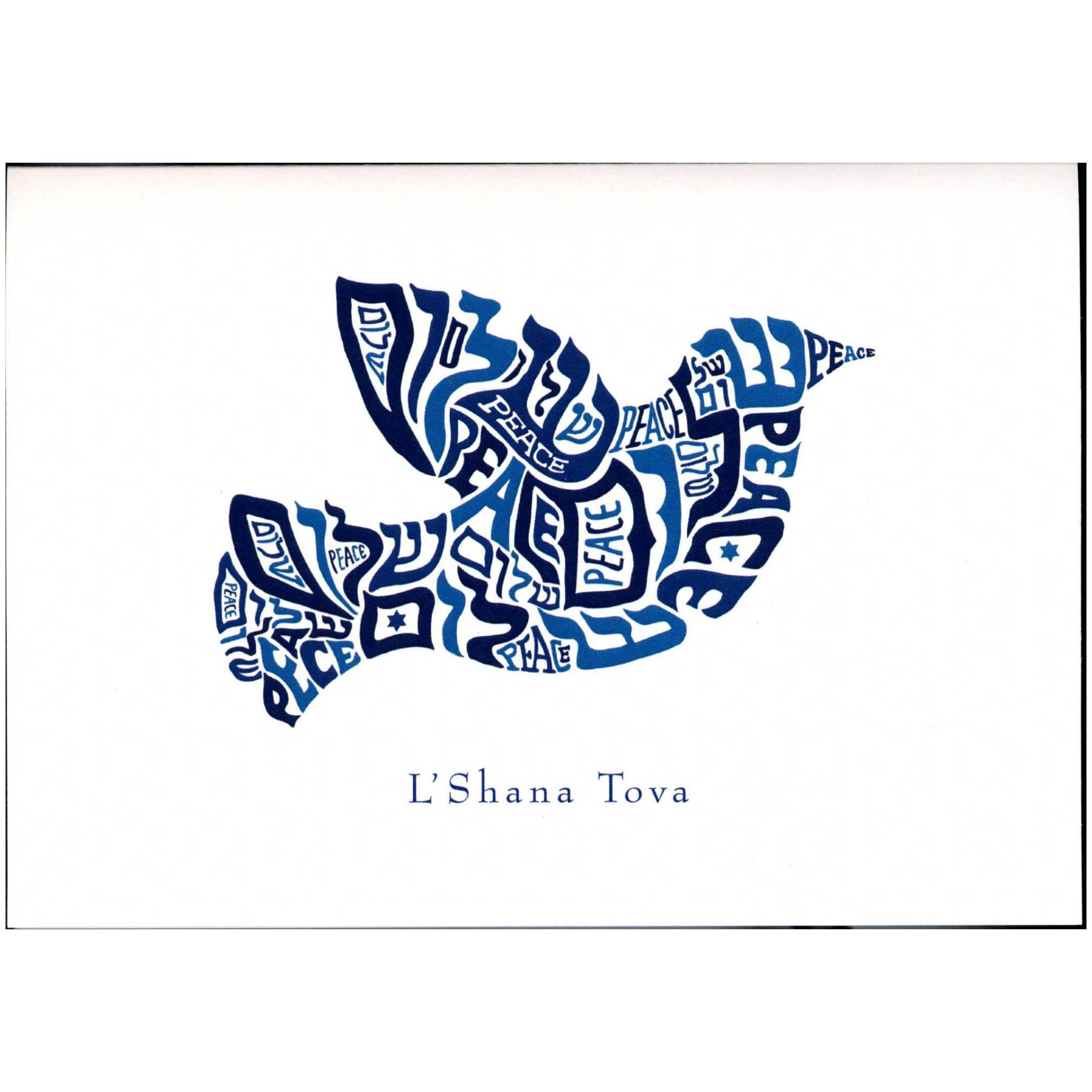 Dove Of Peace - Box Of 10 Cards -Perfect For Rosh Hashanah