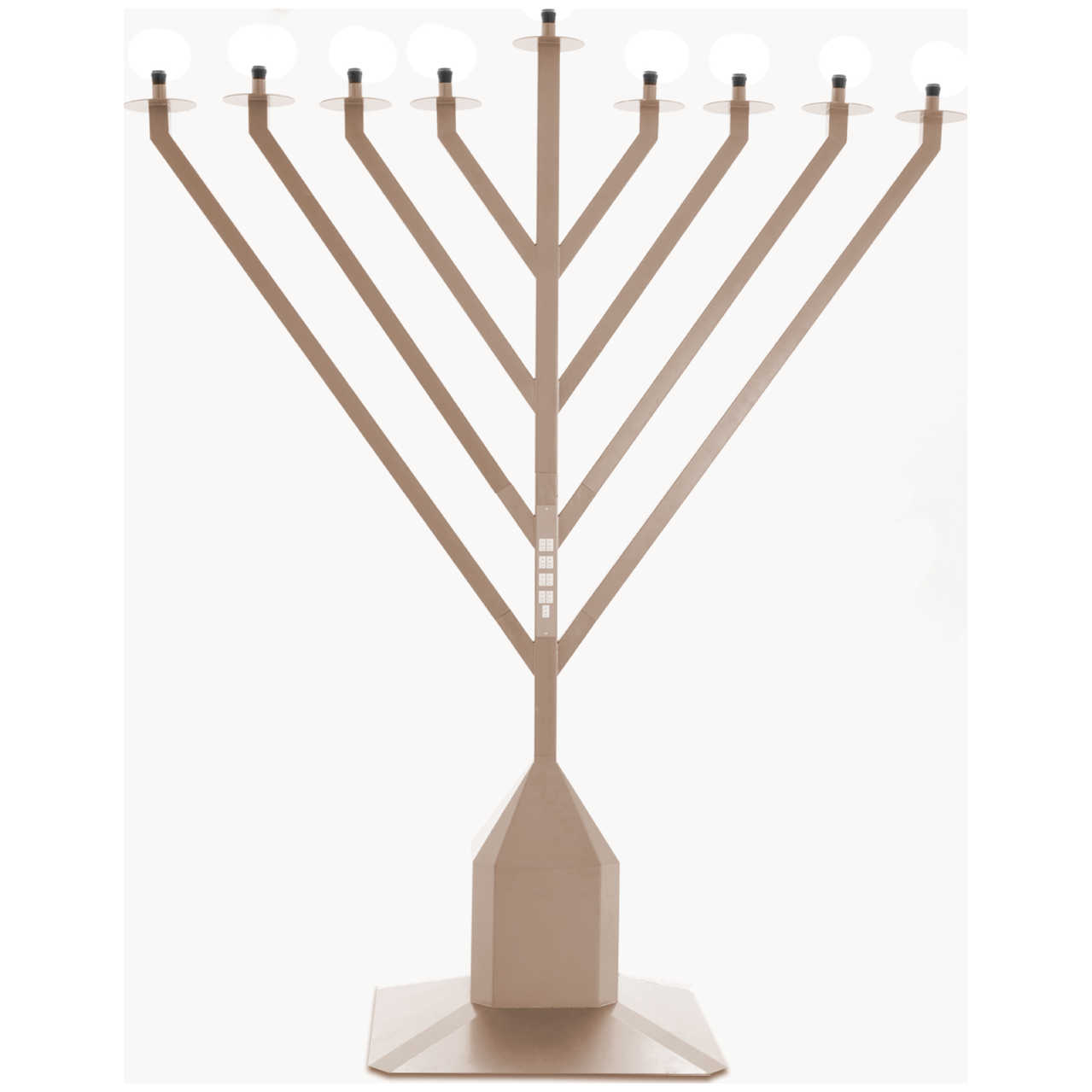 Extra Large 9 Foot Electric Display Menorah With Bulbs (Gold) -Perfect For Hanukkah