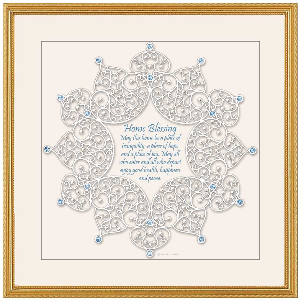 Framed Lace Home Blessing