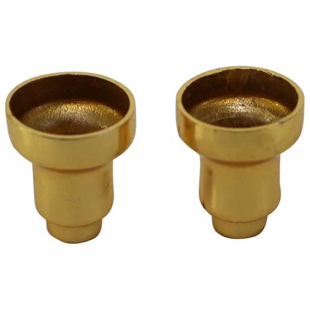 Gold Gold Menorah Wax Drip Cups - Set Of 9 -Perfect For Hanukkah