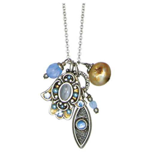 Hamsa Eye Blue Necklace