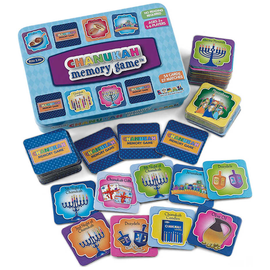 Hanukkah Memory Game In Collectible Tin -Perfect For Hanukkah