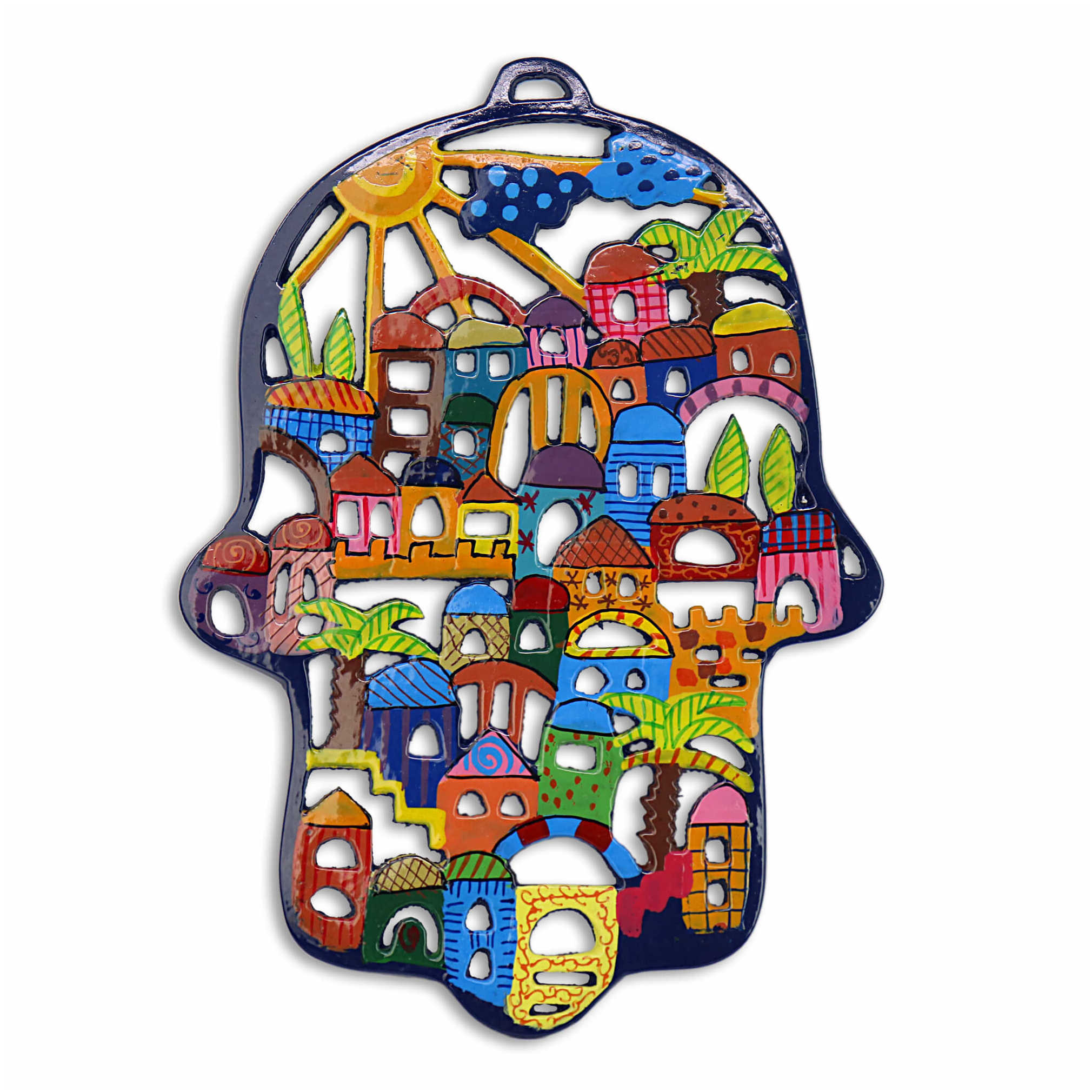 Jerusalem In The Sun Hamsa Plaque
