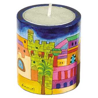 Jerusalem Yahrzeit Candleholder -Perfect For Yom Kippur
