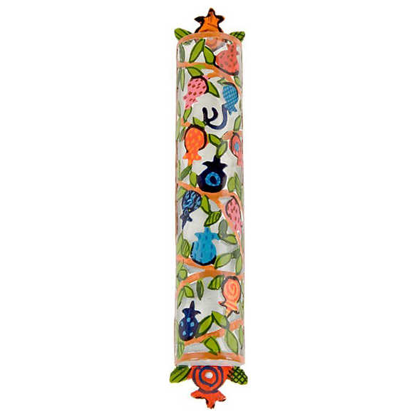 Lasercut Pomegranate Mezuzah Case