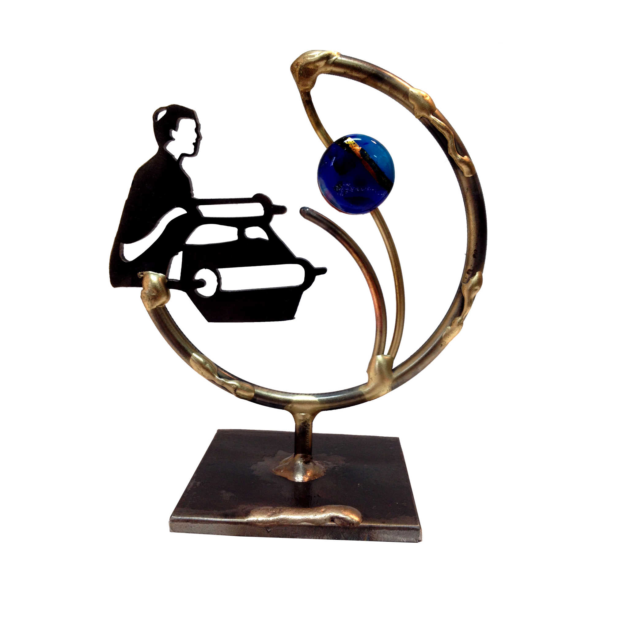 Lasercut Steel Rounded Bar Mitzvah Sculpture By Gary Rosenthal