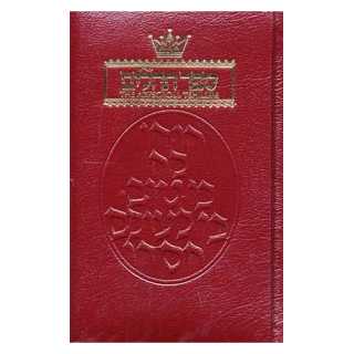 Tehillim / Psalms - 1 Vol Full Size Maroon Leather