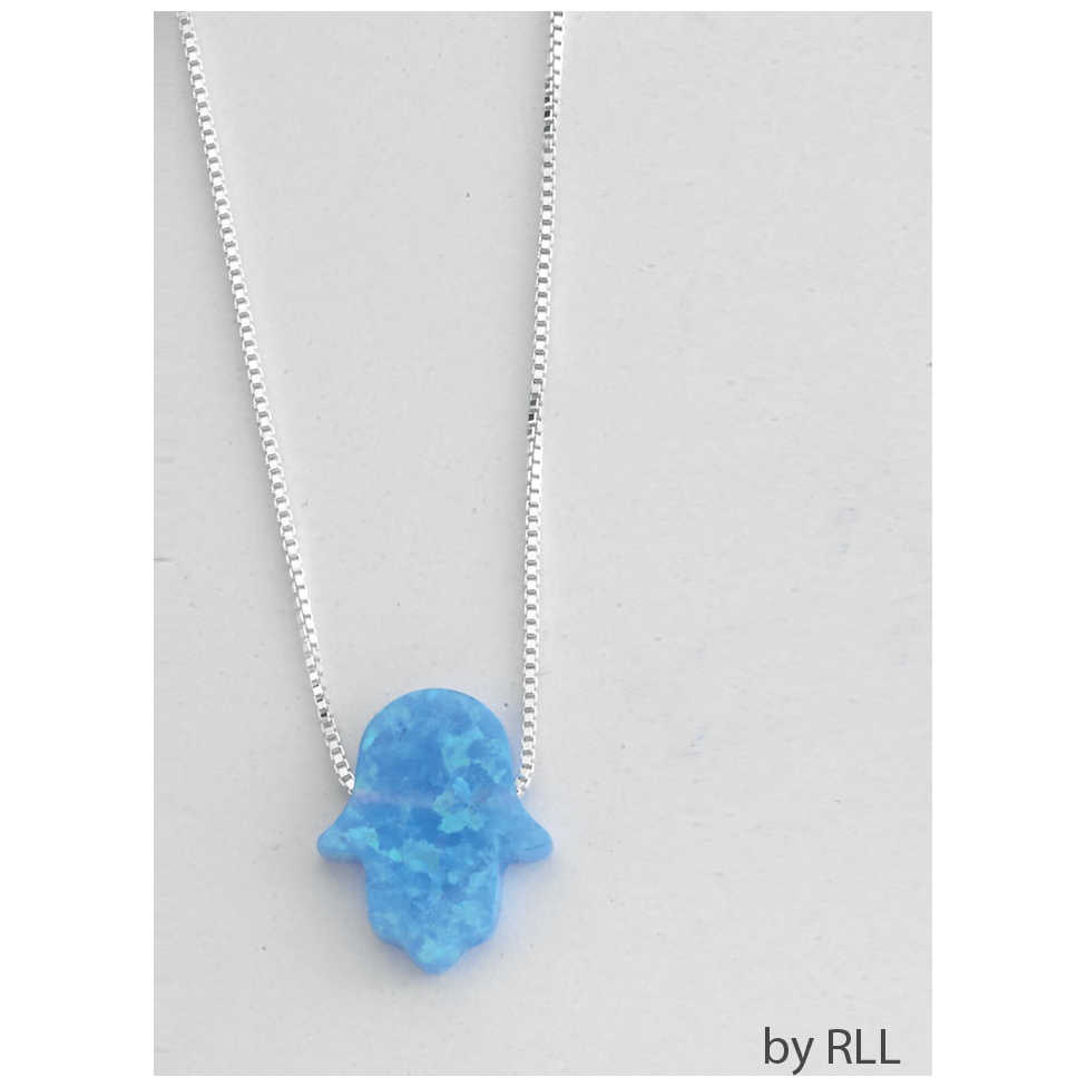 Sky Blue Opal  Star Of David Pendant
