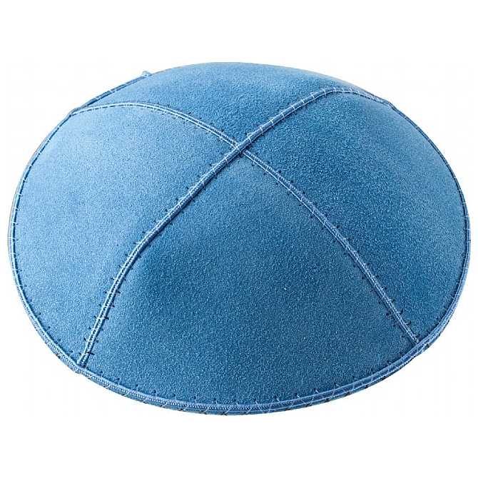 Light Blue Suede Kippah