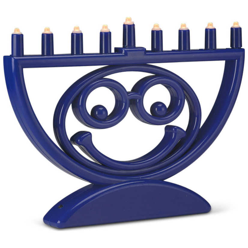 Menoji Smiley Face Menorah -Perfect For Hanukkah