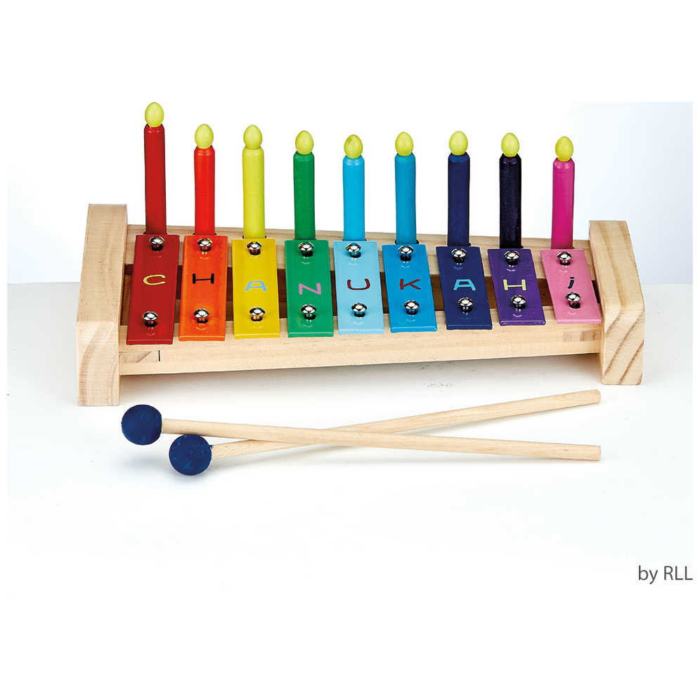 My First Xylophone Wood Menorah -Perfect For Hanukkah