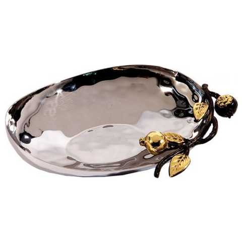 Oval Golden Pomegranate Bowl