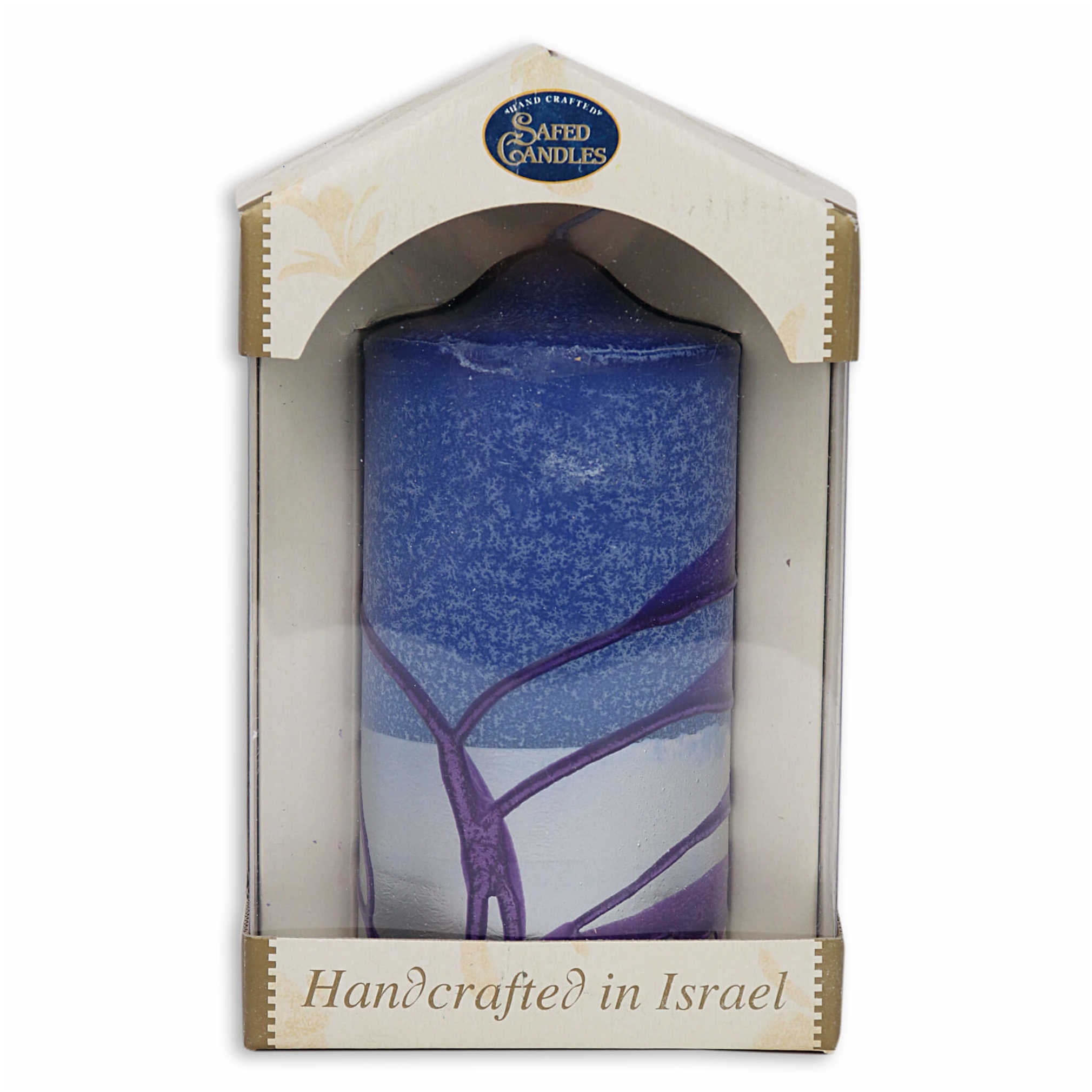 Navy Pillar Candle - 3 X 6  By Safed Candles