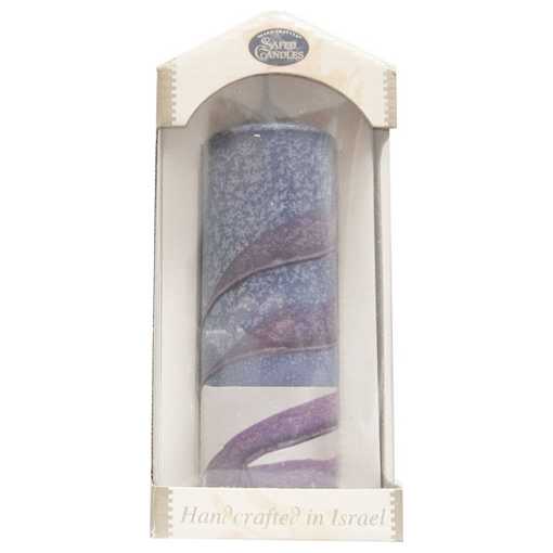 Navy Pillar Candle - 2 X 6 By Safed Candles - Perfect For Any Jewish Holiday