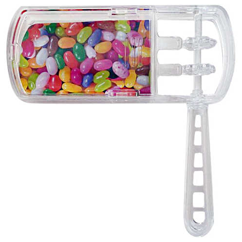 Plastic Fillable Clear Gragger Small -Perfect For Purim