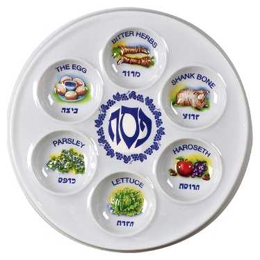 Plastic Disposable White Seder Plate -Perfect For Passover