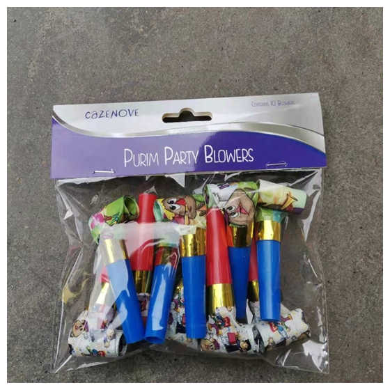 Purim Party Blowers - Pack Of 10 -Perfect For Purim