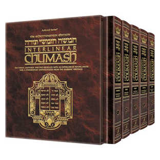 Schottenstein Edition Interlinear Chumashim 5 Vol Slipcased Set