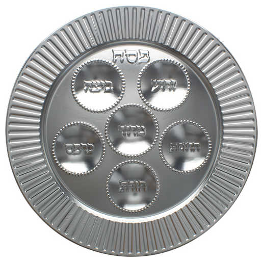 Silver Disposable Foil Seder Plate -Perfect For Passover