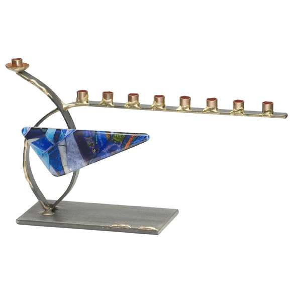 Small Curved Menorah -Perfect For Hanukkah