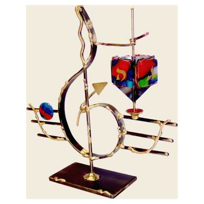 Spin Me To The Music Display Dreidel -Perfect For Hanukkah