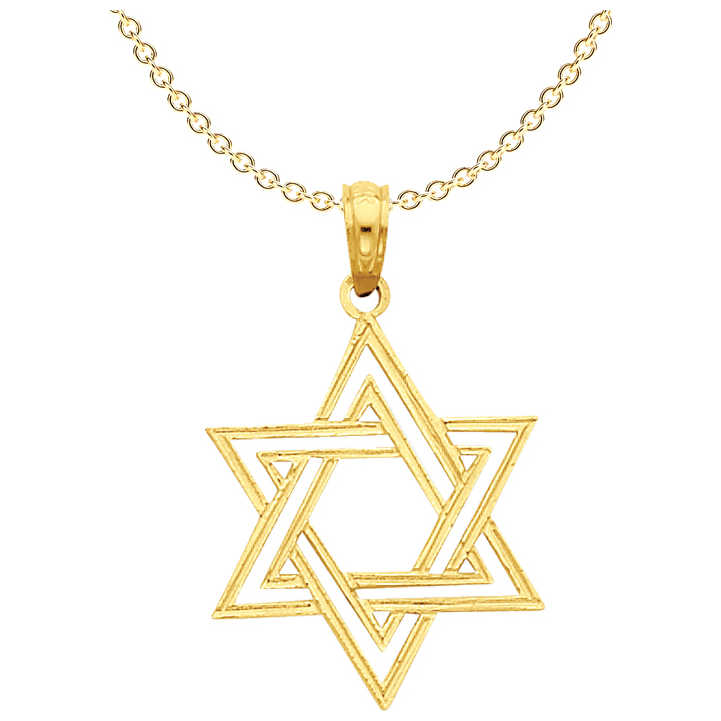 The 14K Yellow Gold Cut-Out Star Of David Pendant