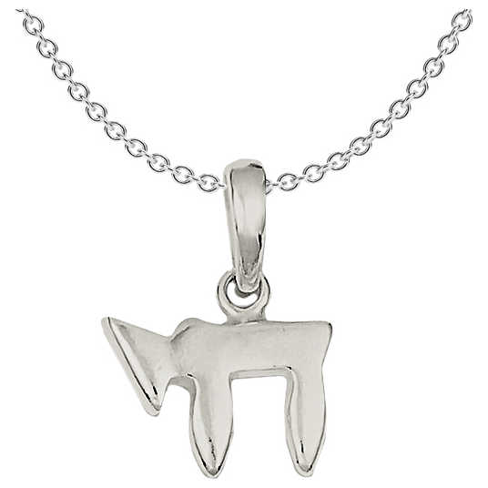 Classic Sterling Silver Chai Pendant