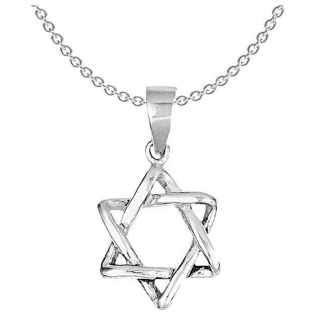 Sterling Silver 3-D Star Of David Pendant