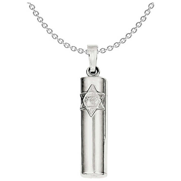 Sterling Silver Symbolic Mezuzah Pendant