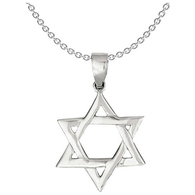 Sterling Silver Polished Star Of David Pendant