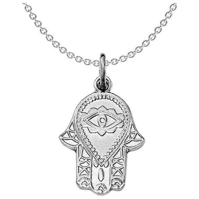 Sterling Silver Hamsa Eye Pendant
