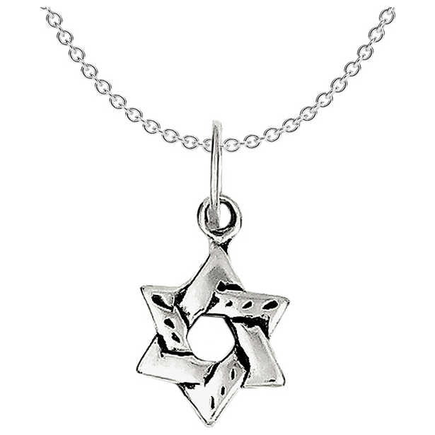 Small Sterling Silver Star Of David Pendant