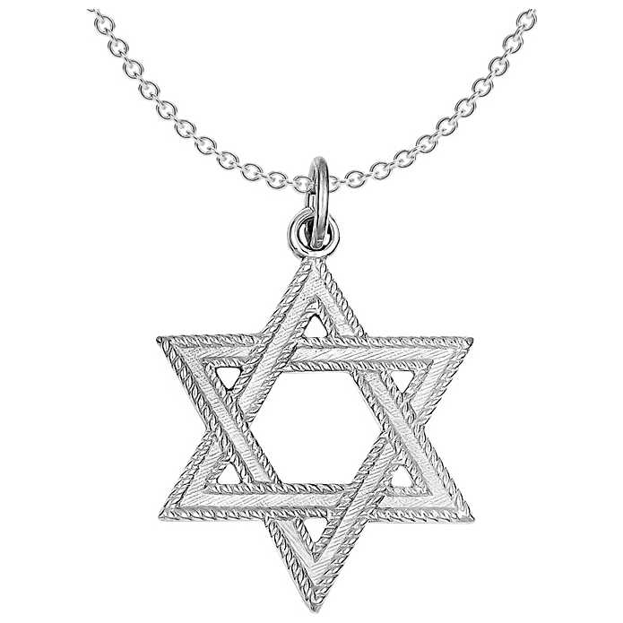 Deluxe Sterling Silver Star Of David Pendant