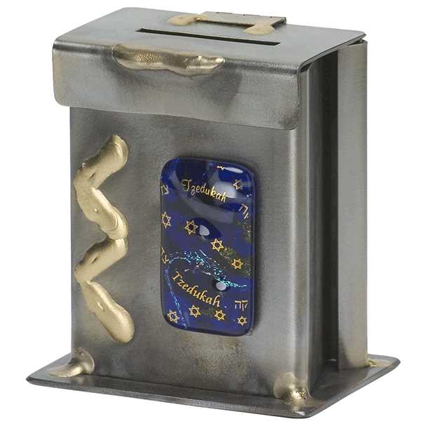 Stylized Jewish Stars Mini Tzedakah Box