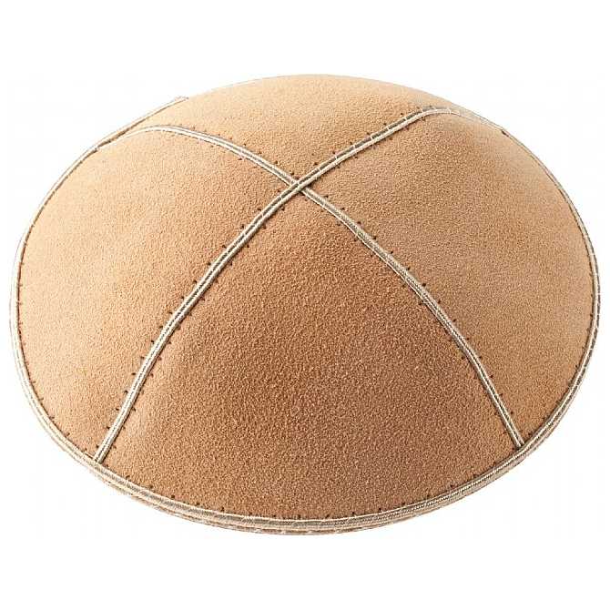 Tan Suede Kippah