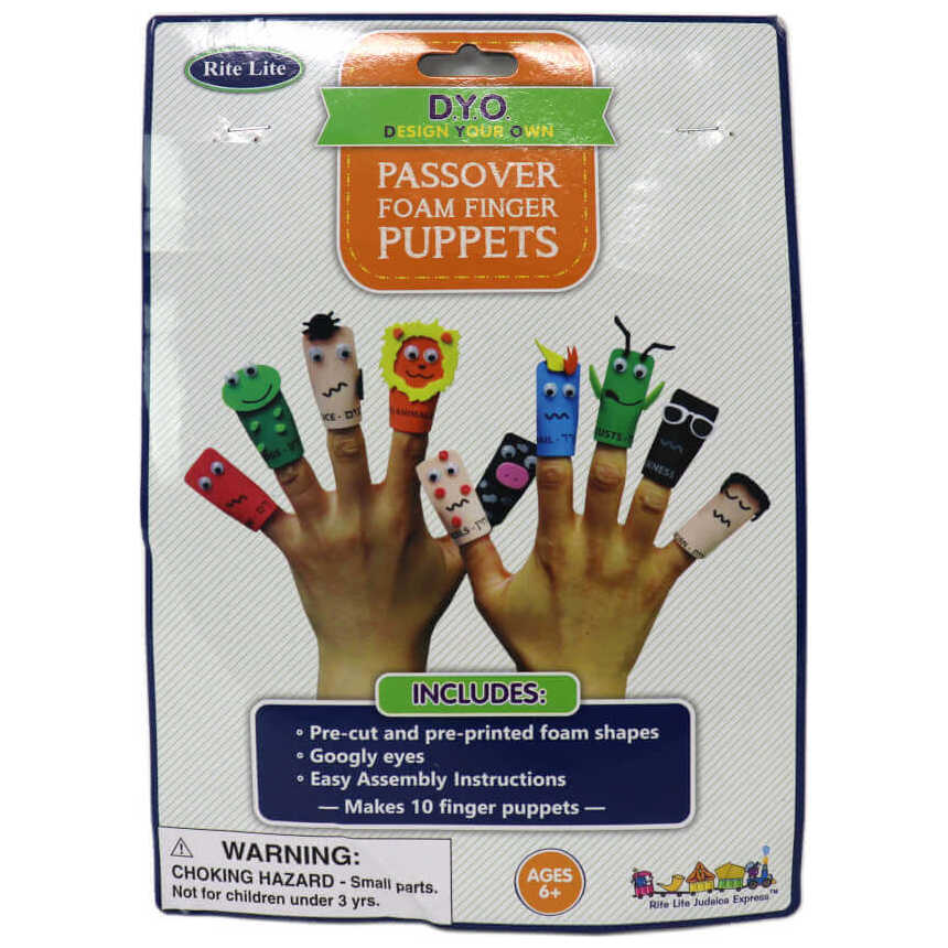 Ten Plagues Foam Finger Puppet Kit -Perfect For Passover