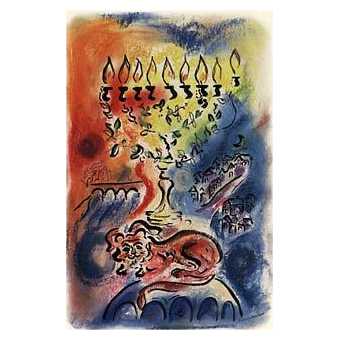 The Mystical Menorah - Box Of 10 Cards -Perfect For Hanukkah