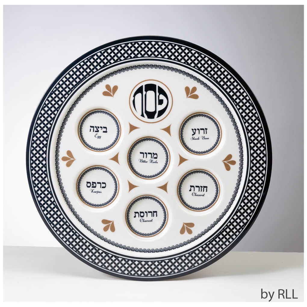 White Melamine Seder Plate -Perfect For Passover