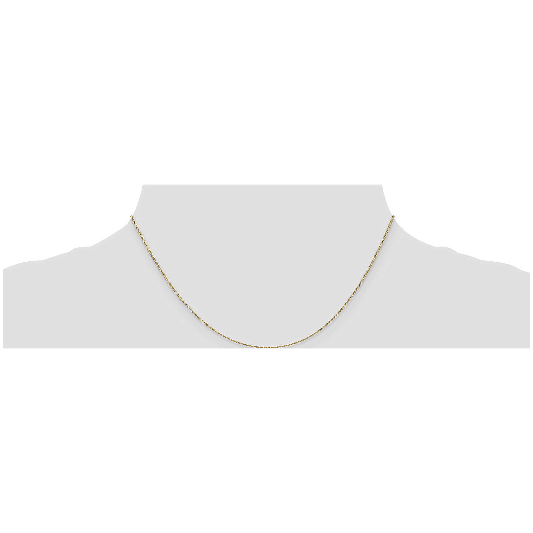 14K Yellow Gold 16-Inch Cable Necklace Chain